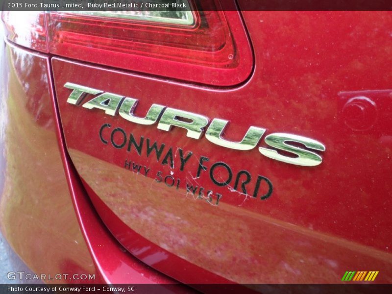 Ruby Red Metallic / Charcoal Black 2015 Ford Taurus Limited