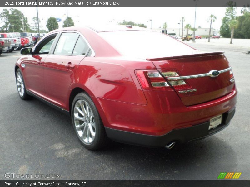 Ruby Red Metallic / Charcoal Black 2015 Ford Taurus Limited