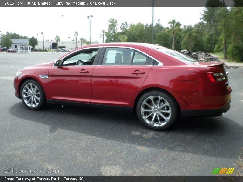 Ruby Red Metallic / Charcoal Black 2015 Ford Taurus Limited