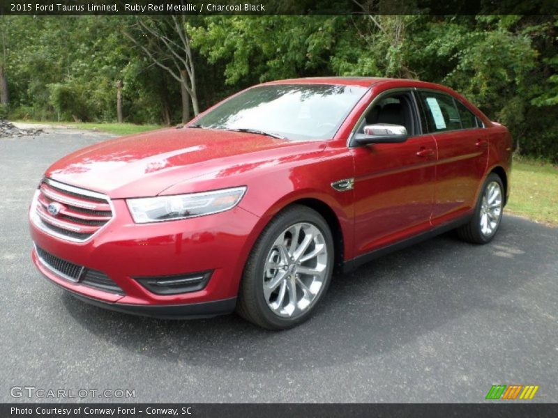 Ruby Red Metallic / Charcoal Black 2015 Ford Taurus Limited
