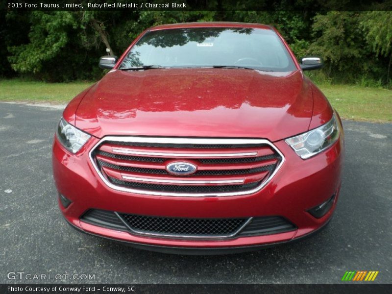 Ruby Red Metallic / Charcoal Black 2015 Ford Taurus Limited