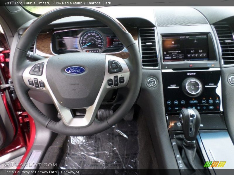 Ruby Red Metallic / Charcoal Black 2015 Ford Taurus Limited