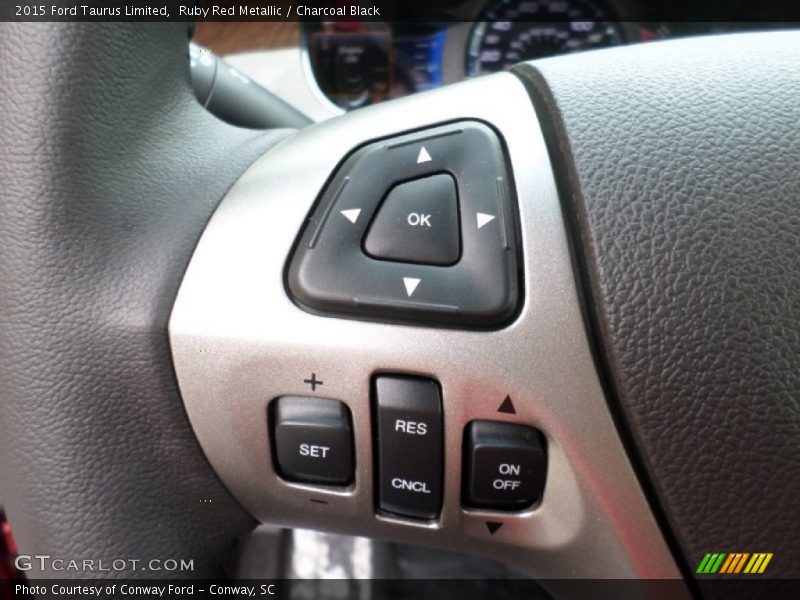 Ruby Red Metallic / Charcoal Black 2015 Ford Taurus Limited