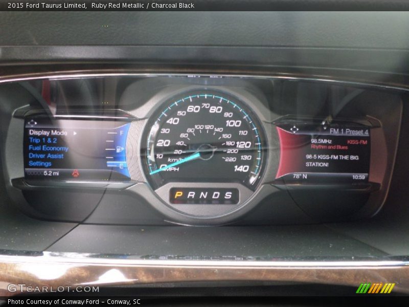 Ruby Red Metallic / Charcoal Black 2015 Ford Taurus Limited