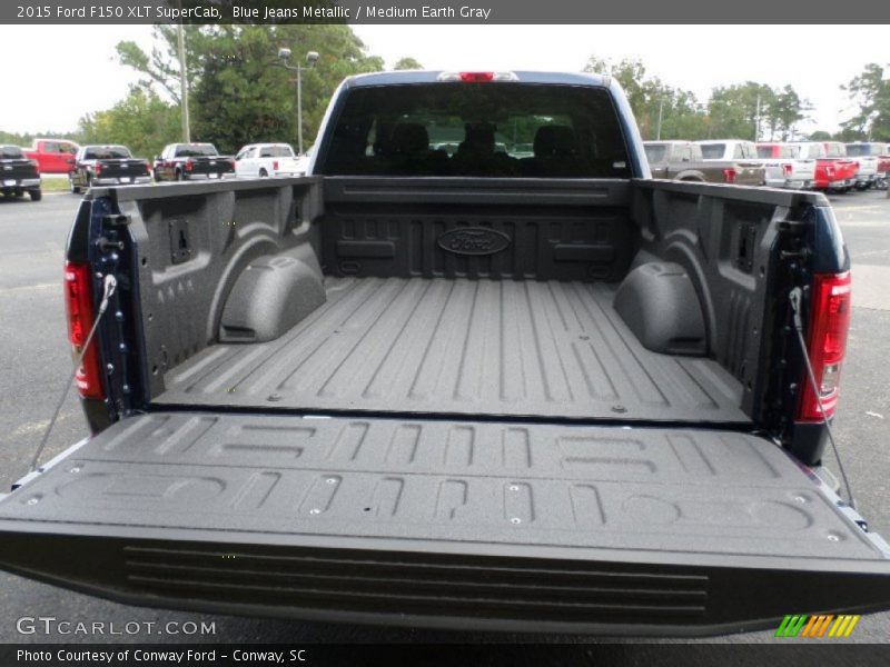 Blue Jeans Metallic / Medium Earth Gray 2015 Ford F150 XLT SuperCab