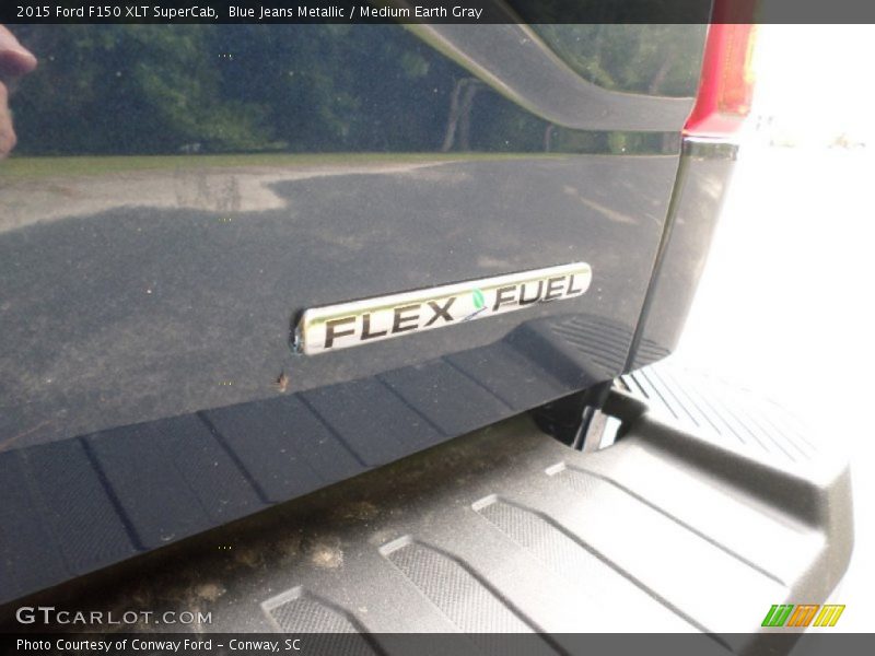 Blue Jeans Metallic / Medium Earth Gray 2015 Ford F150 XLT SuperCab