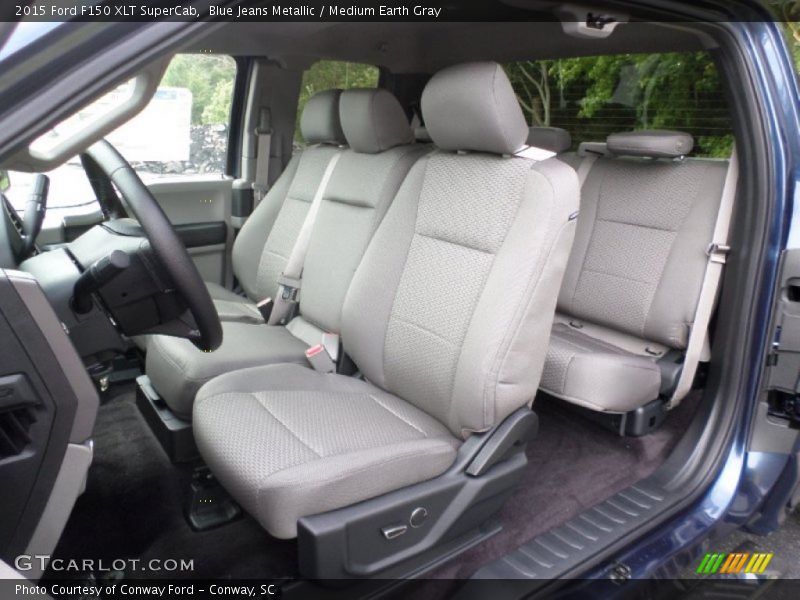  2015 F150 XLT SuperCab Medium Earth Gray Interior