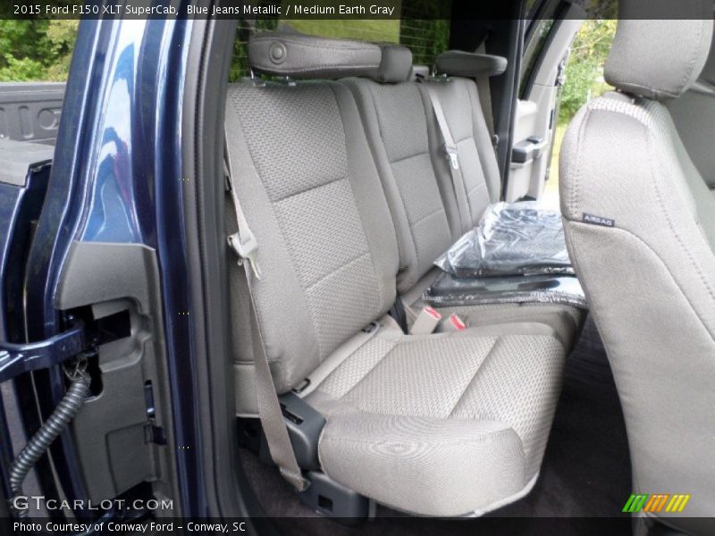 Blue Jeans Metallic / Medium Earth Gray 2015 Ford F150 XLT SuperCab