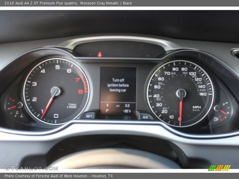 Monsoon Gray Metallic / Black 2016 Audi A4 2.0T Premium Plus quattro