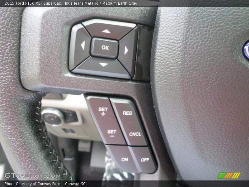 Blue Jeans Metallic / Medium Earth Gray 2015 Ford F150 XLT SuperCab