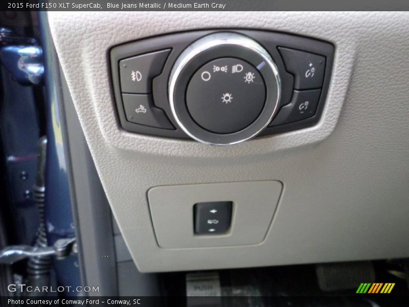 Blue Jeans Metallic / Medium Earth Gray 2015 Ford F150 XLT SuperCab