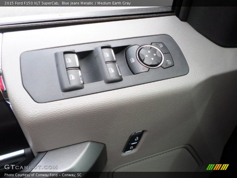Blue Jeans Metallic / Medium Earth Gray 2015 Ford F150 XLT SuperCab