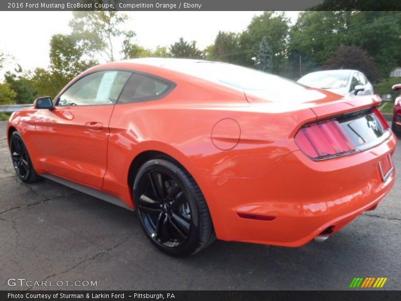 Competition Orange / Ebony 2016 Ford Mustang EcoBoost Coupe