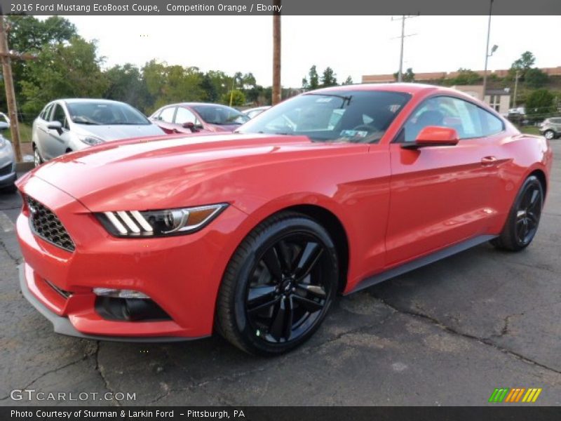 Competition Orange / Ebony 2016 Ford Mustang EcoBoost Coupe