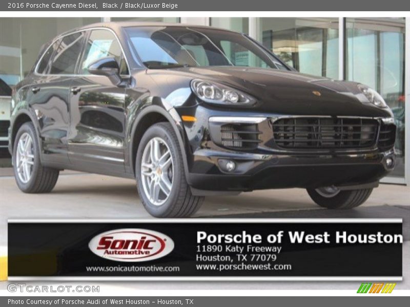 Black / Black/Luxor Beige 2016 Porsche Cayenne Diesel