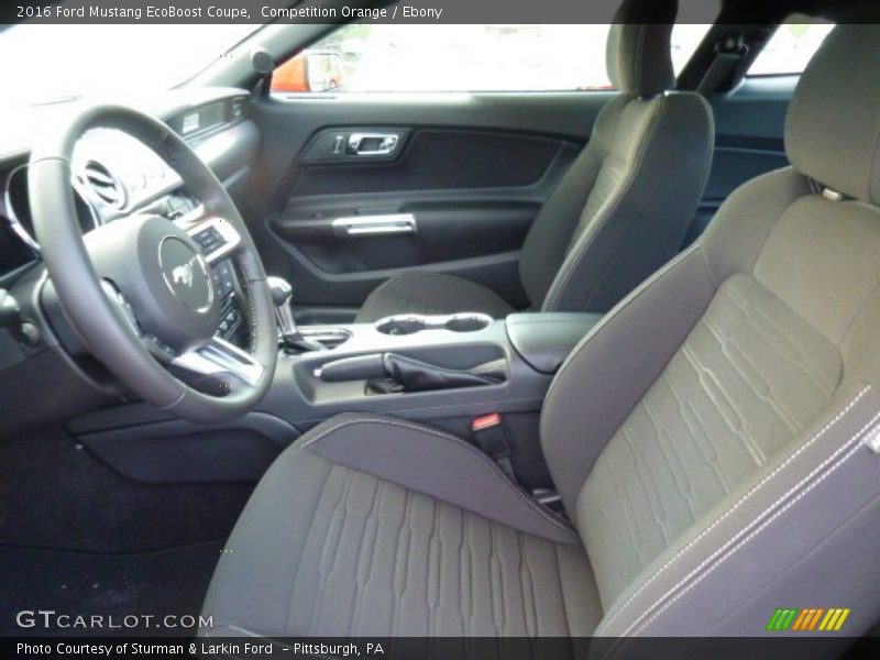 Front Seat of 2016 Mustang EcoBoost Coupe