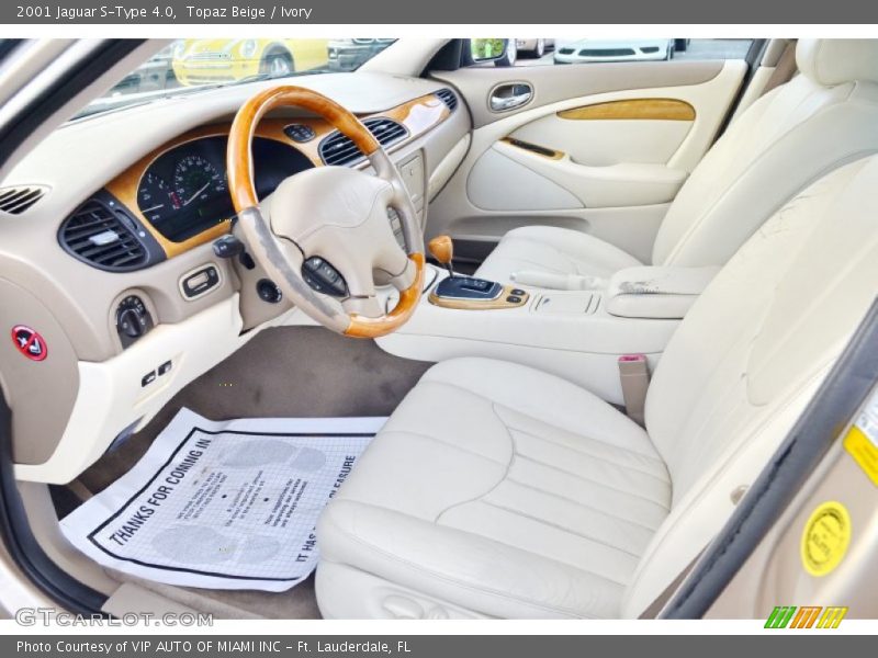  2001 S-Type 4.0 Ivory Interior