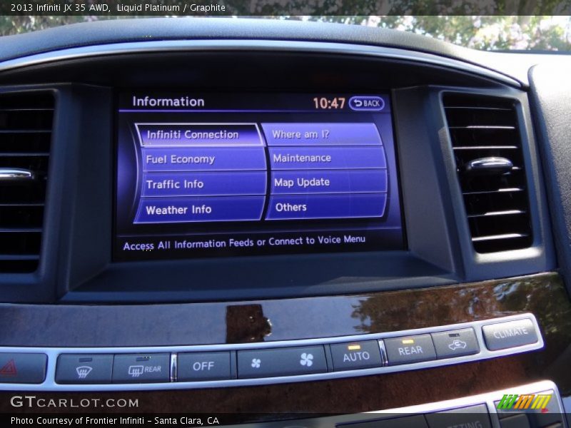 Liquid Platinum / Graphite 2013 Infiniti JX 35 AWD