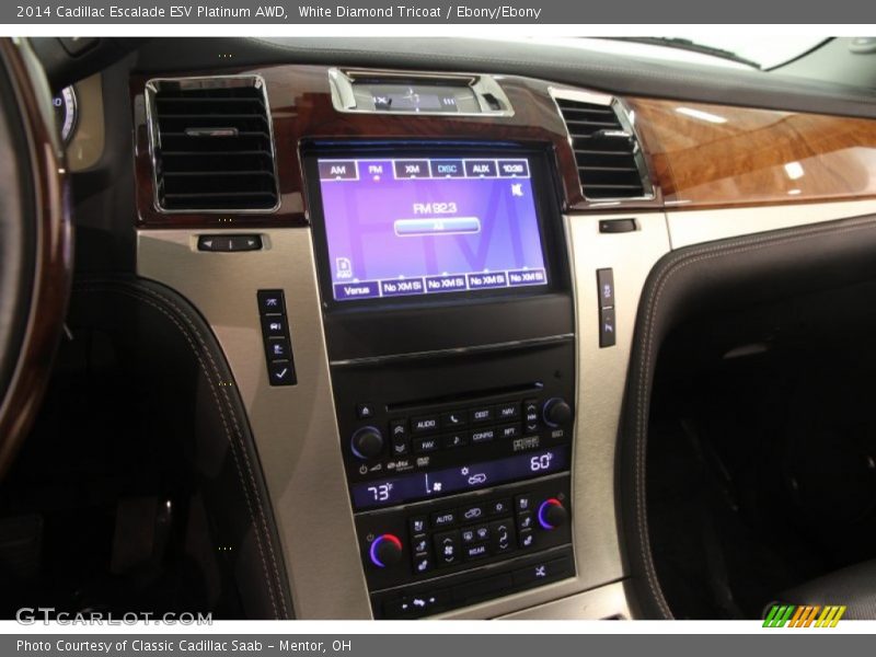 White Diamond Tricoat / Ebony/Ebony 2014 Cadillac Escalade ESV Platinum AWD