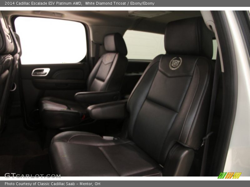 White Diamond Tricoat / Ebony/Ebony 2014 Cadillac Escalade ESV Platinum AWD
