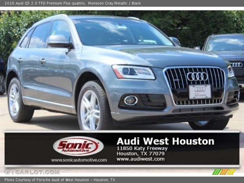 Monsoon Gray Metallic / Black 2016 Audi Q5 2.0 TFSI Premium Plus quattro