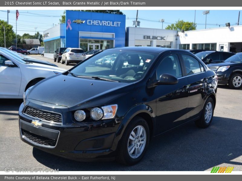 Black Granite Metallic / Jet Black/Dark Titanium 2015 Chevrolet Sonic LT Sedan