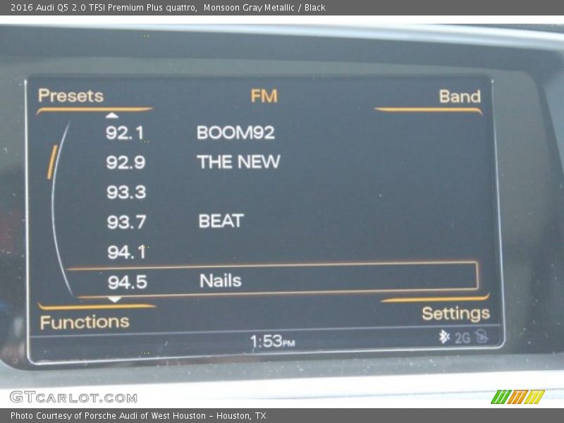 Monsoon Gray Metallic / Black 2016 Audi Q5 2.0 TFSI Premium Plus quattro