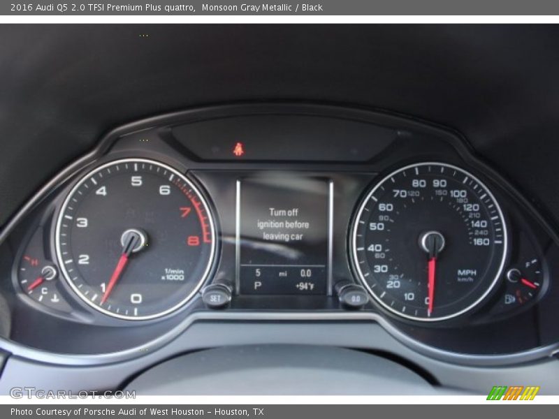 Monsoon Gray Metallic / Black 2016 Audi Q5 2.0 TFSI Premium Plus quattro
