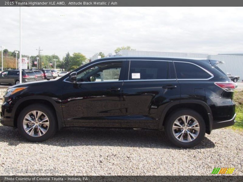 Attitude Black Metallic / Ash 2015 Toyota Highlander XLE AWD