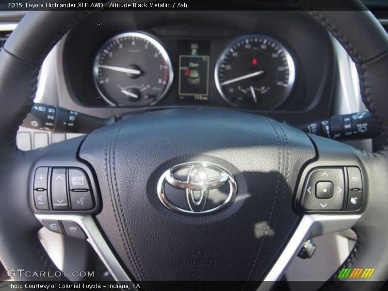 Attitude Black Metallic / Ash 2015 Toyota Highlander XLE AWD