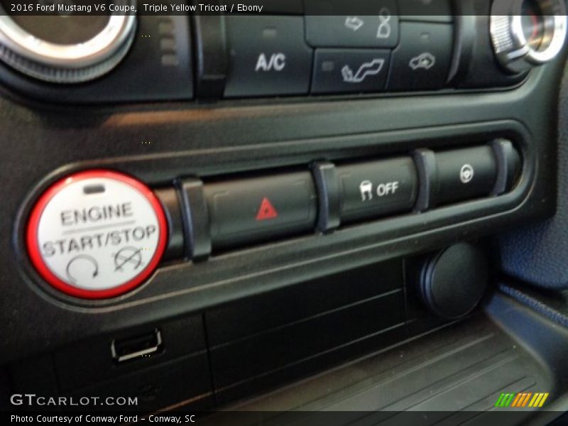 Controls of 2016 Mustang V6 Coupe