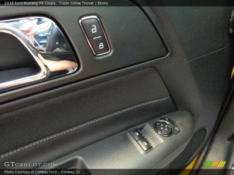 Triple Yellow Tricoat / Ebony 2016 Ford Mustang V6 Coupe
