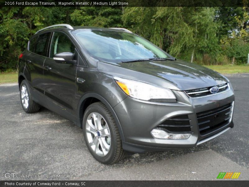 Magnetic Metallic / Medium Light Stone 2016 Ford Escape Titanium