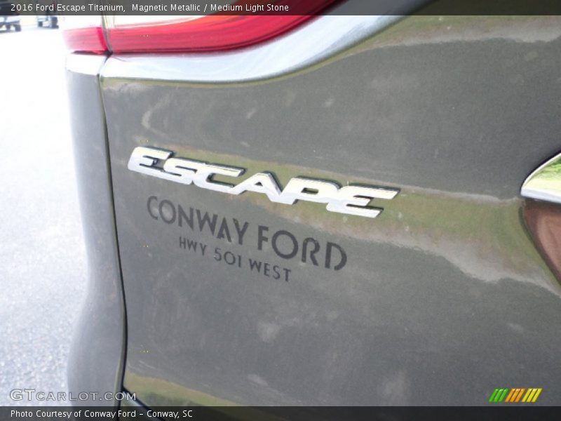 Magnetic Metallic / Medium Light Stone 2016 Ford Escape Titanium