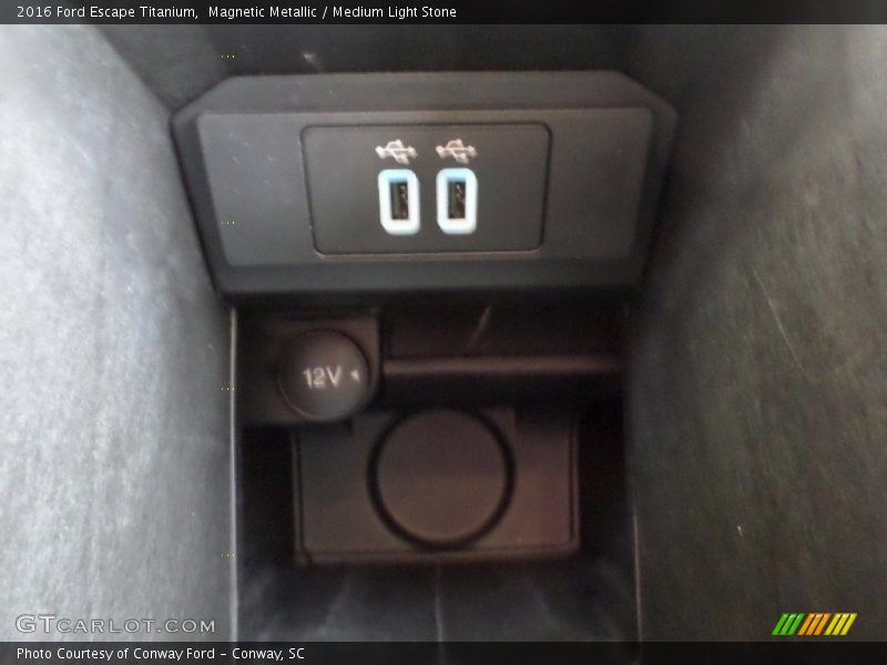 Magnetic Metallic / Medium Light Stone 2016 Ford Escape Titanium