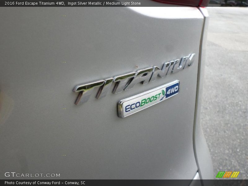 Ingot Silver Metallic / Medium Light Stone 2016 Ford Escape Titanium 4WD