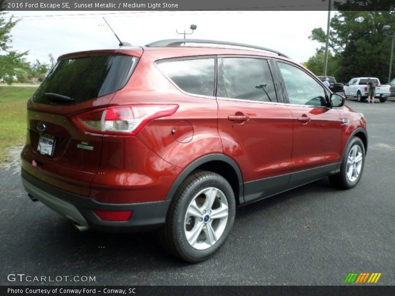 Sunset Metallic / Medium Light Stone 2016 Ford Escape SE