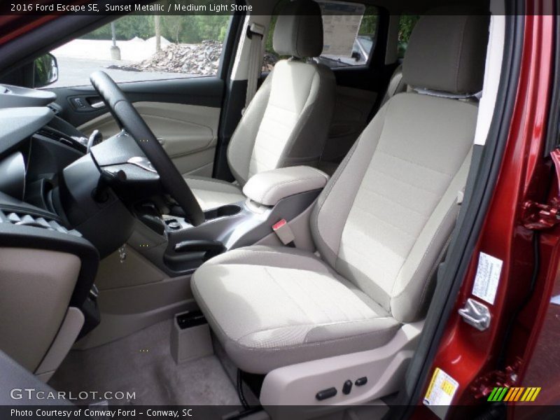 Sunset Metallic / Medium Light Stone 2016 Ford Escape SE