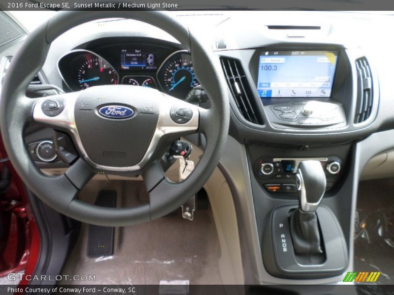 Sunset Metallic / Medium Light Stone 2016 Ford Escape SE
