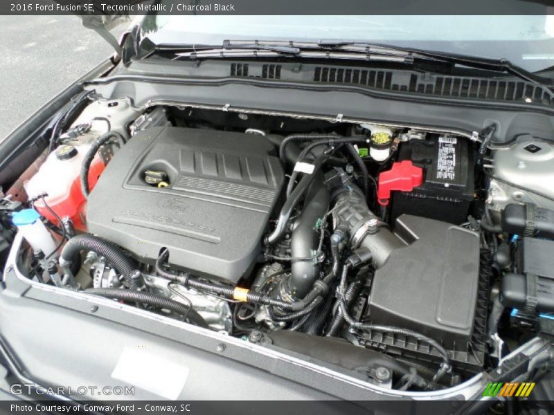 Tectonic Metallic / Charcoal Black 2016 Ford Fusion SE
