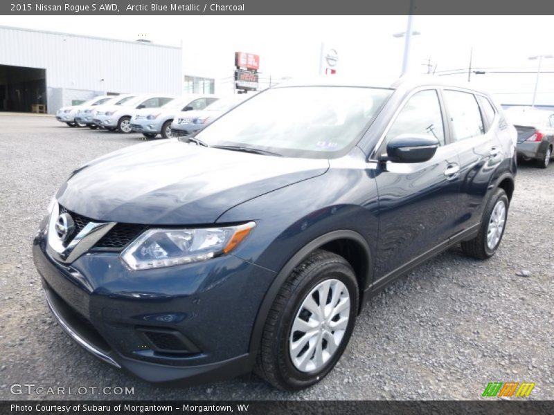 Arctic Blue Metallic / Charcoal 2015 Nissan Rogue S AWD