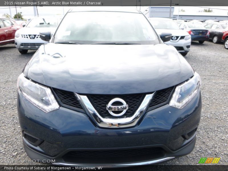 Arctic Blue Metallic / Charcoal 2015 Nissan Rogue S AWD