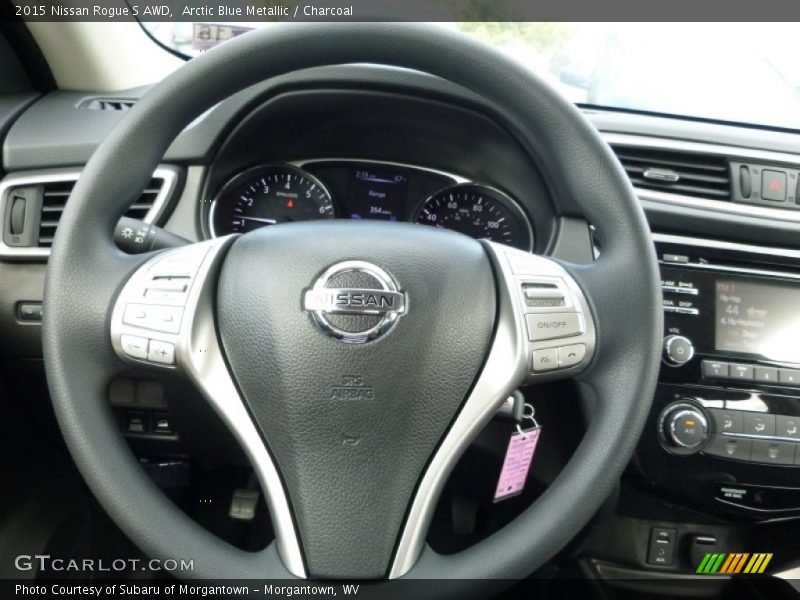 Arctic Blue Metallic / Charcoal 2015 Nissan Rogue S AWD