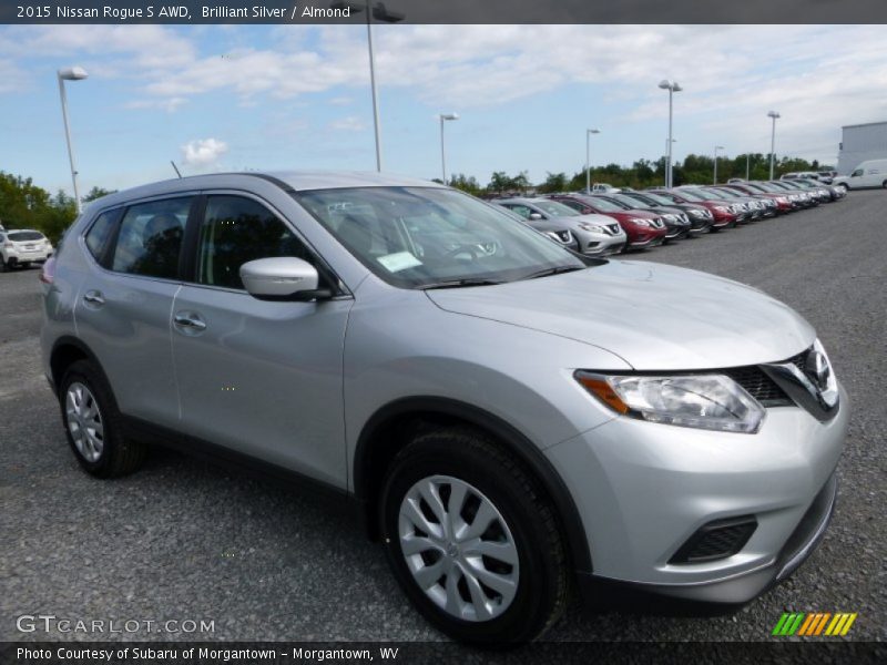 Brilliant Silver / Almond 2015 Nissan Rogue S AWD