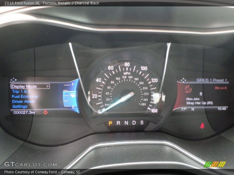 Tectonic Metallic / Charcoal Black 2016 Ford Fusion SE