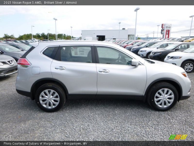 Brilliant Silver / Almond 2015 Nissan Rogue S AWD