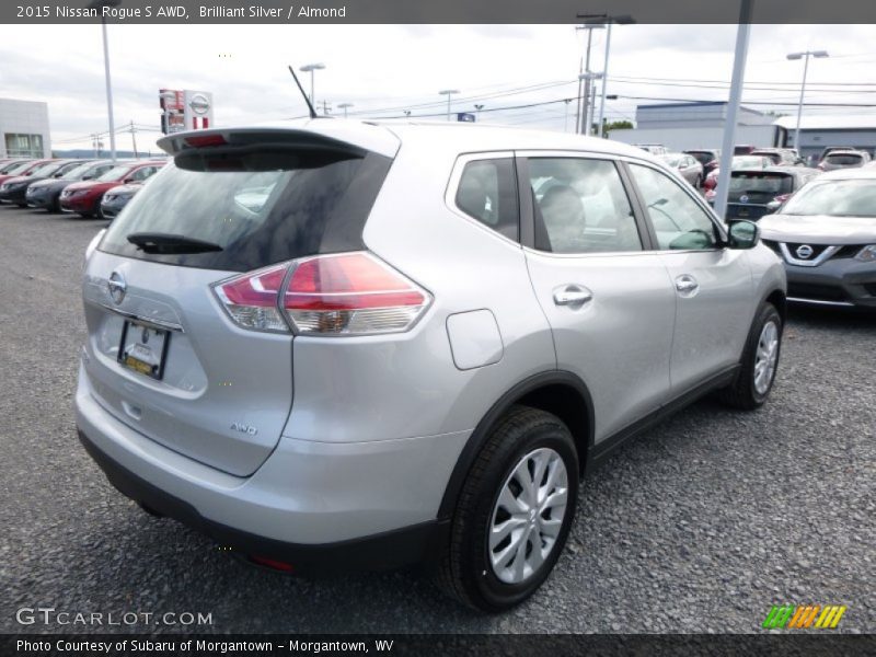 Brilliant Silver / Almond 2015 Nissan Rogue S AWD