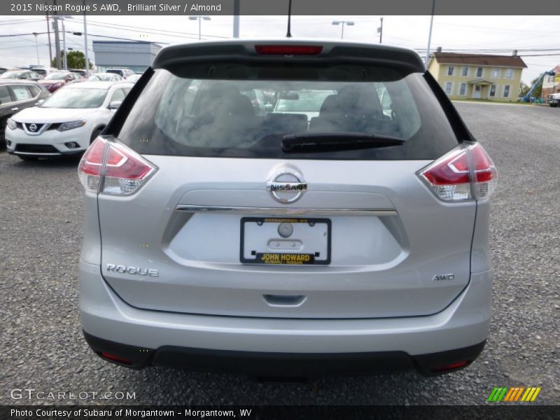 Brilliant Silver / Almond 2015 Nissan Rogue S AWD