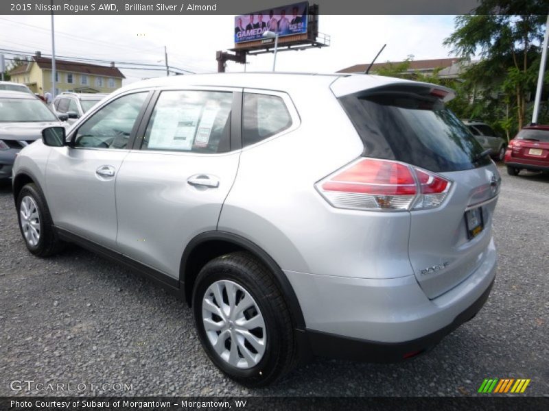 Brilliant Silver / Almond 2015 Nissan Rogue S AWD