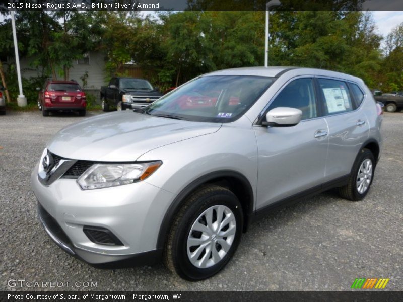 Brilliant Silver / Almond 2015 Nissan Rogue S AWD